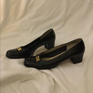 Authentic Salvatore Ferragamo Black Block Heels